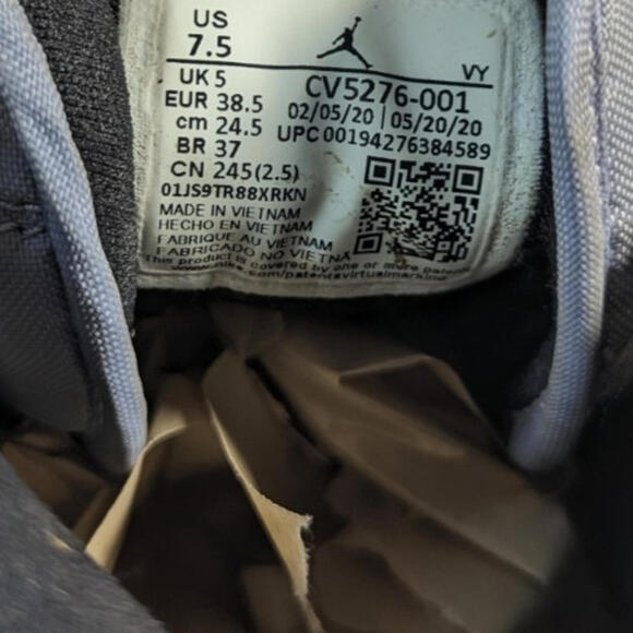 Size 7.5 - Nike Women’s Air Jordan 1 Mid SE “Multi Patent” VNDS - Picture 4 of 5